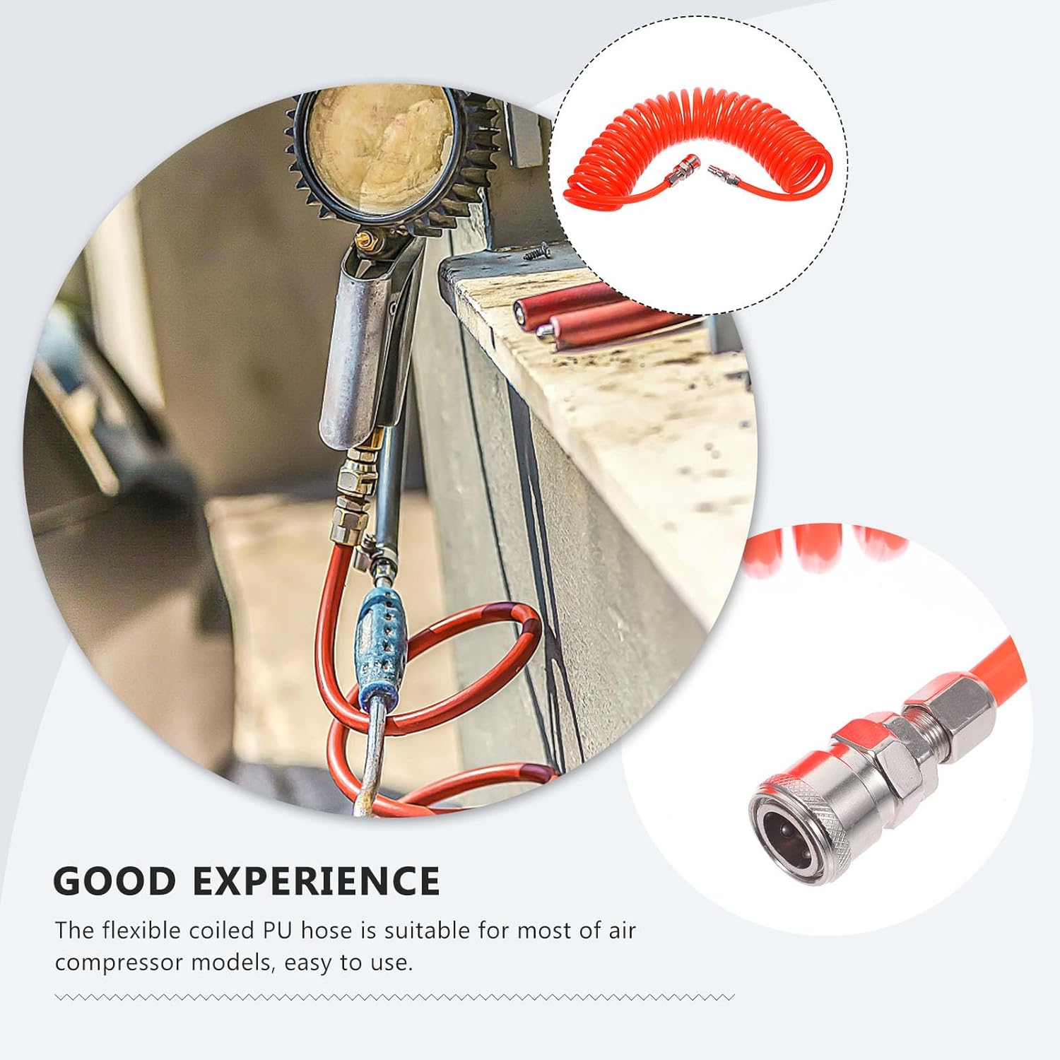 空気圧工具用ホース エア空気圧ホース スパイラルパイプ エア - Spring Compressor Tool のレビューと価格