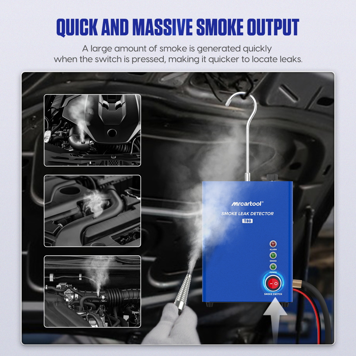 MR CARTOOL 車用煙漏れ検知器 T80 自動エアポン - Smoke Leak Detector のレビューと価格