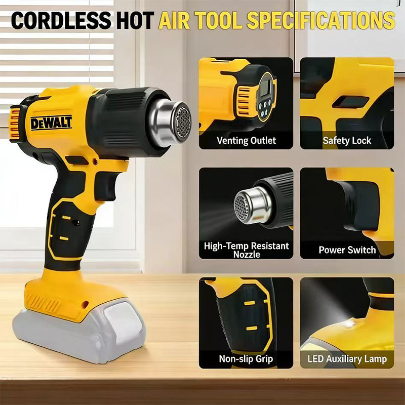 20V多機能ヒートガン、5-in-1ノズル、2段階速度調整、 - Heat Gun Paint Strip のレビューと価格