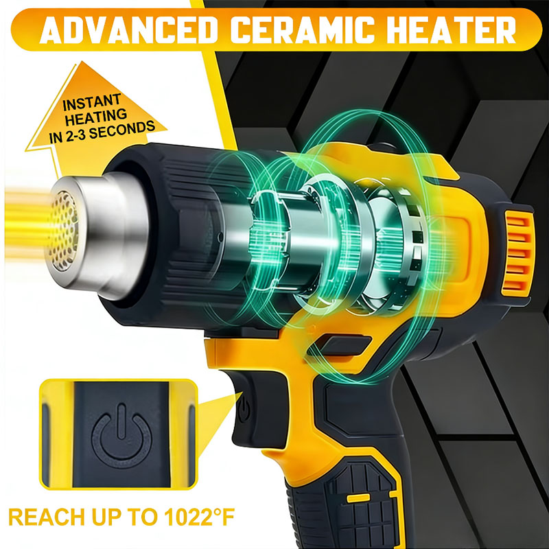 20V多機能ヒートガン、5-in-1ノズル、2段階速度調整、 - Heat Gun Paint Strip のレビューと価格