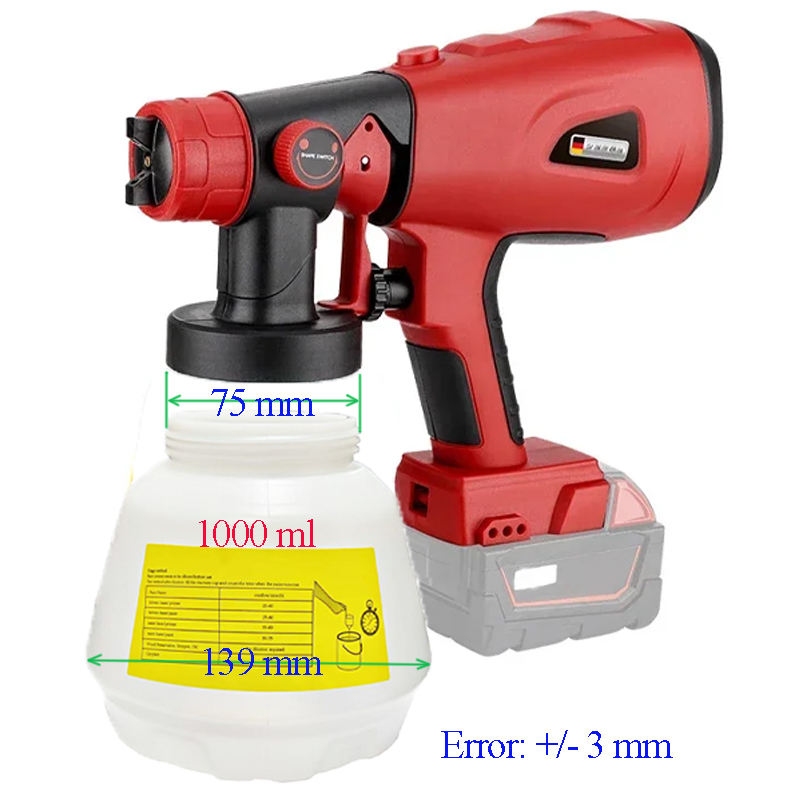 1000 ミリリットル電気ワイヤレススプレーガン缶スペアパー - Heat Gun Paint Strip のレビューと価格