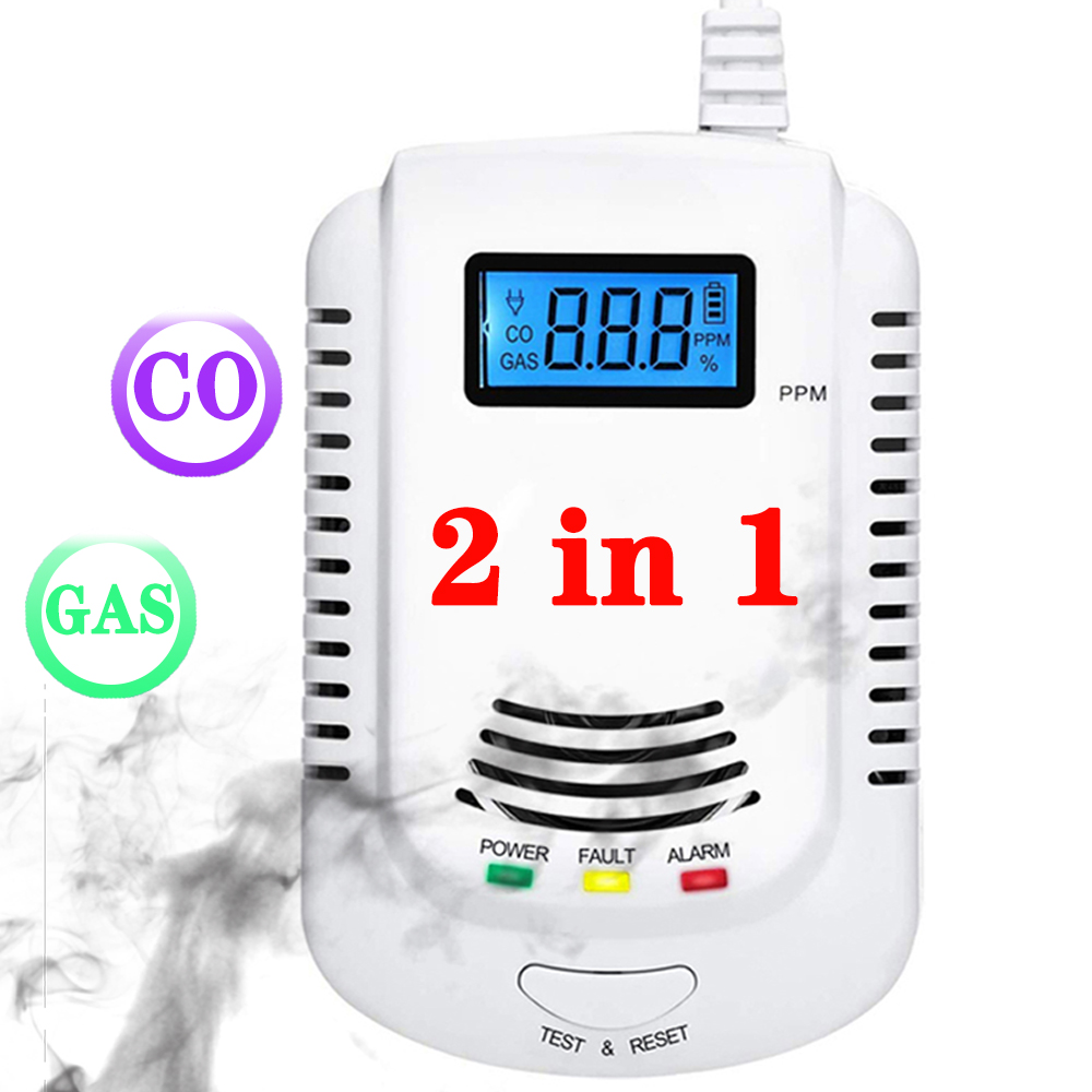 新しいcoリーク検出器2-in-1一酸化炭素家庭用セキュリテ - Smoke Leak Detector のレビューと価格